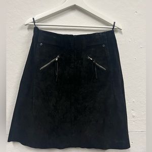 Black suede pencil, pleated skirt (have size 6 in other posting) this is size 4